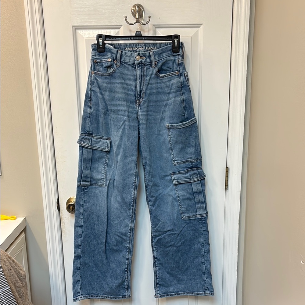American Eagle Light Wash Carpenter Jeans